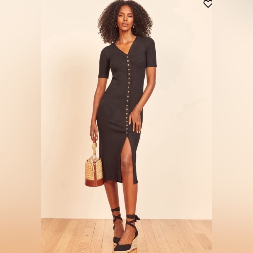 Reformation button up Neada Dress sz L